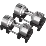 Master Fitness Justerbara Hantlar Elite Silver 2 x 41,5 kg (Par)