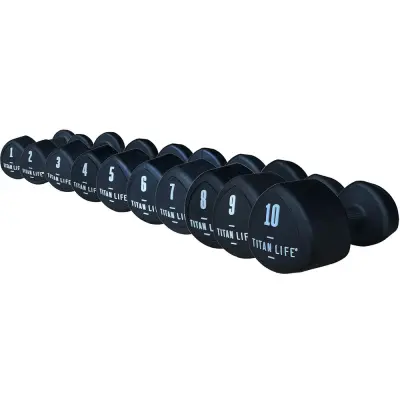 Titan LIFE PRO Dumbbell Aerobic Rubber Styckvis, Hantlar Gummi