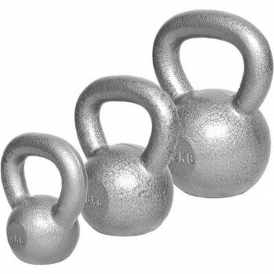 Gorilla Sports Kettlebellpaket IRON - 4kg 8kg 12kg, Paket Kettlebell
