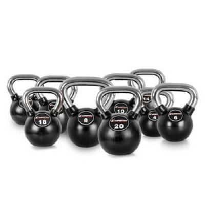 Kettlebell, gummi/krom 25 kg, inSPORTline