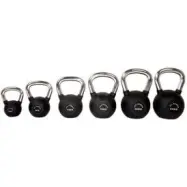Kettlebellset, gummi/krom 4-24 kg, JTC Power