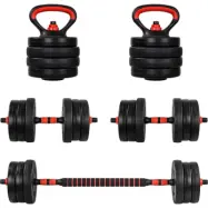 Skivstångspaket MOVIT 20kg - Skivstång, Kettlebells&Hantlar