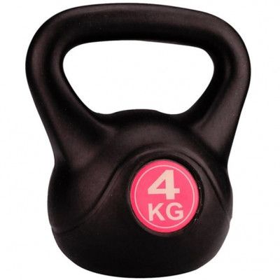 vidaXL Kettlebell 4 kg svart, Kettlebells