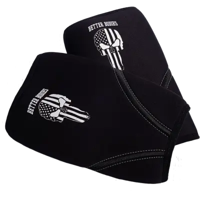 Skull Neoprene Knee Sleeve, Black