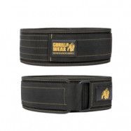 4 Inch Nylon Belt, black/gold, small/medium