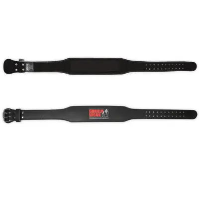 4 Inch Vadderat Lyftarbälte Läder Svart/Röd