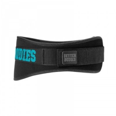 Women's Gym Belt, black/aqua, Better Bodies