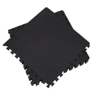 Golvskydd Pussel 61x61 cm Svart 6st