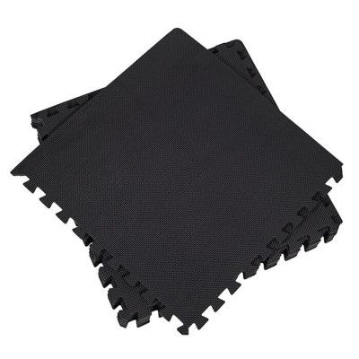 Golvskydd Pussel 61x61 cm Svart 6st