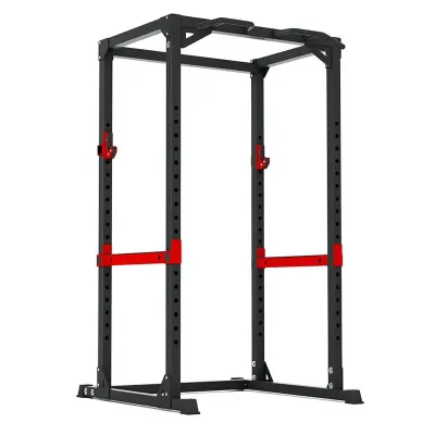Master Fitness Power Rack XT12 Stål Svart / Röd
