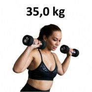 Premium Gummihantel Master Fitness 35,0kg