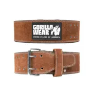 4 Inch Powerlifting Belt, brown, Gorilla Wear