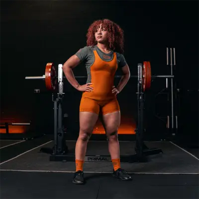 Forge Powerlifting Singlet Orange Women's
