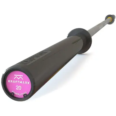 Kraftmark Powerlifting Bar Raw 20 kg, Skivstång
