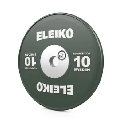 Viktskiva WPPO Powerlifting Competition, 10 kg, grön, Eleiko