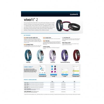 Garmin Energy - Canary/Pink/Violet, Large (vívofit® 2 Bands)