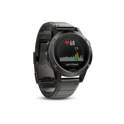 Garmin Silver Fenix® 5 With Black Band, Pulsklocka