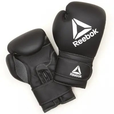 Reebok Retail 16 Oz Boxing Gloves - Black/White, Boxnings-&Thaihandskar