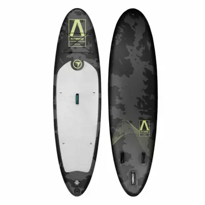 FitNord Aqua 300 SUP-brädset, NÄSI (lime-svart), med aluminiumpaddel