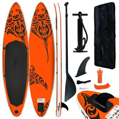vidaXL SUP-bräda uppblåsbar 305x76x15 cm orange