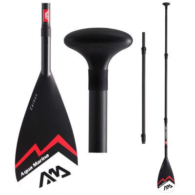 vidaXL SUP Paddel Carbon Pro röd kolfiber