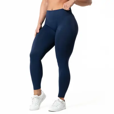 Aura Seamless Scrunch Tights Mörkblå