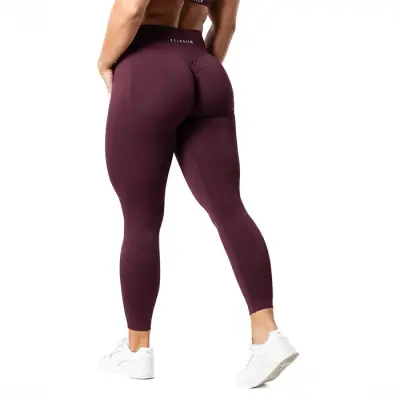 Aura Seamless Scrunch Tights Röd