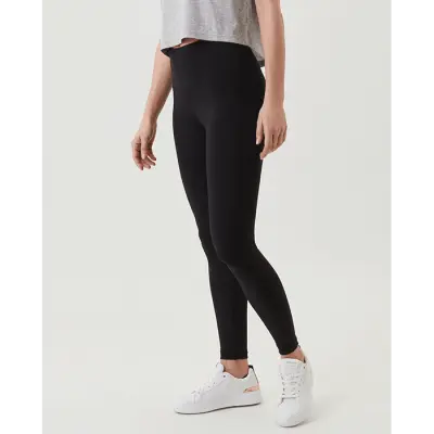 Borg High Waist Comfort Tights, Black Beauty