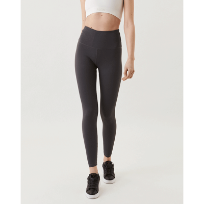 Borg High Waist Comfort Tights, Gray Pinstripe