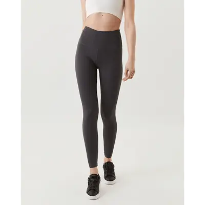 Borg High Waist Comfort Tights, Gray Pinstripe