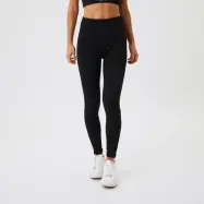 Borg Seamless Rib Tights, Black Beauty