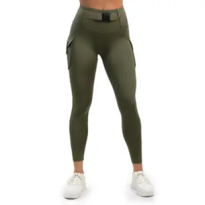Cargo Tights, military green, xlarge