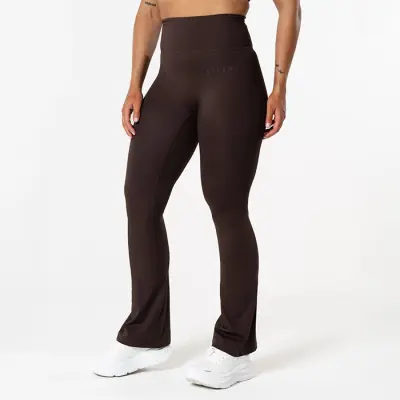 Clean Flare Tights Brun