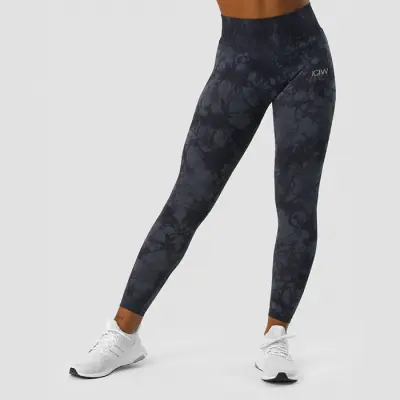 Define Seamless Tie Dye Tights, Dark Blue