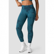 Define Seamless Tie Dye Tights, Dark Teal