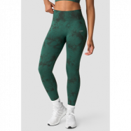 Define Seamless Tie Dye Tights, Hunter Green