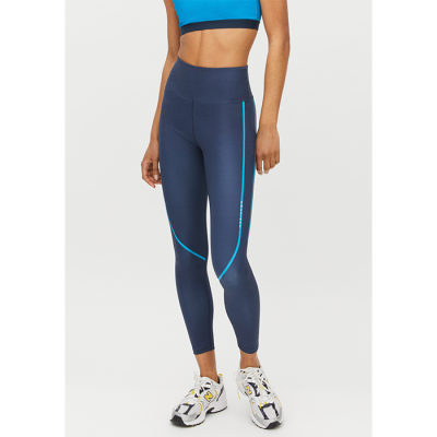 Distance Stripe Tights, Navy