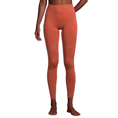 Essential Block Seamless High Waist Tights, Burnt Sienna Red