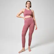 Essential Block Seamless High Waist Tights, Mineral Pink