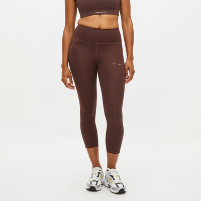 Flattering High Waist 7/8 Tights, Deep Mahogany