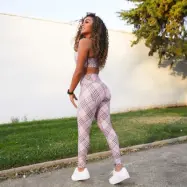 Gavelo GLNCHCK II Compression Tights Dusty Pink/Burgundy - s