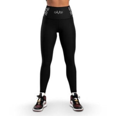 Iconic Compression Leggings, black/white, small