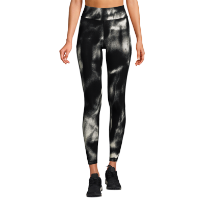 Iconic Printed 7/8 Tights, Haze Beige/Black