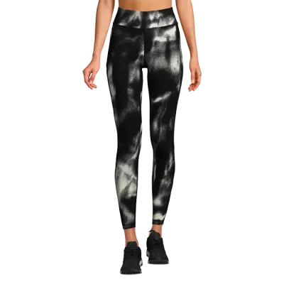 Iconic Printed 7/8 Tights, Haze Beige/Black