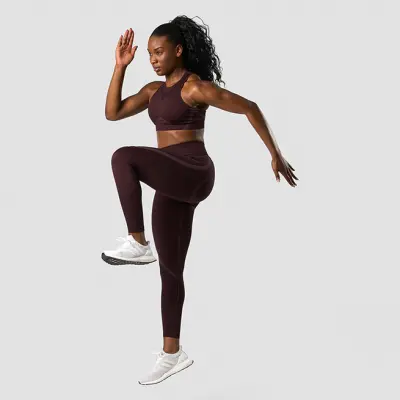 Impact Seamless V-shape Tights, Burgundy