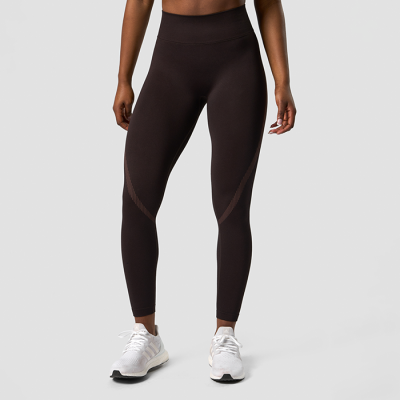 Impact Seamless V-shape Tights, Dark Brown