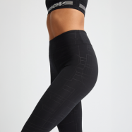 Logo Effect Emboss Tights Svart