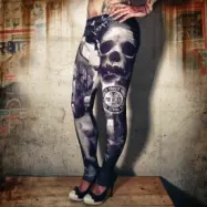 Lost City Tights, black/white, Yakuza