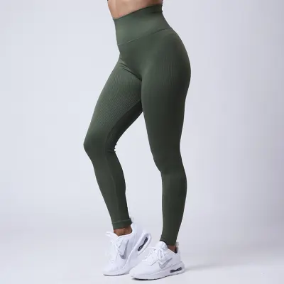 Luma Ribbed Seamless Tights Grön