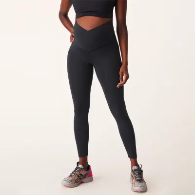 Maternity Wrap Tights, Black